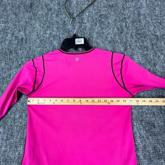 Athleta Shirt Womens Small Pink Summer Shade Rash Gaurd Surf Too Long Sleeve - Picture 8 of 11